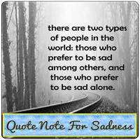 Qoute Note For Sadness poster