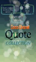 Coco Chanel Quotes Collection poster
