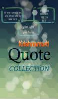 Jiddu Krishnamurti Quotes الملصق