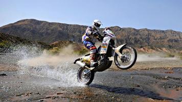 Dirt Bike Dakar Rally Racing Wallpaper Affiche