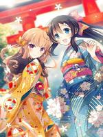 Kimono Anime Art Wallpaper capture d'écran 1