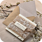 Rustic Wedding Invitation Cards आइकन