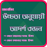 উচ্চতা অনুযায়ী আদর্শ ওজন Zeichen