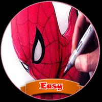 how to draw spider MEN پوسٹر