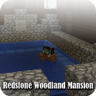 ikon Map Redstone Woodland Mansion Minecraft
