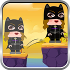 Cat Jump legO Blocky Woman Free Game icon