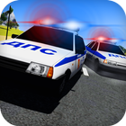Racing on Lada Vaz Police 3D icône