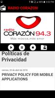 Radio Corazón - más música, más amor Perú radio capture d'écran 1