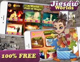 Jigsaw Worlds Free Puzzle الملصق