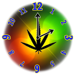 Rasta Weed Clock Widget