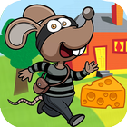 Rat thief running Cheese icône