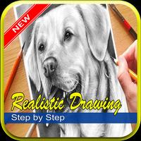 Realistic drawing step by step Affiche