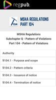 MSHA Part 104 Affiche