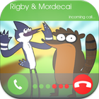 Mordecai  and Rigby Fake Call icon