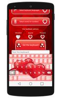 Red Hearts Keyboard ♥ โปสเตอร์