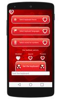 Red Hearts Keyboard ♥ syot layar 3