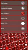 Red Keyboard Theme With Emoji plakat
