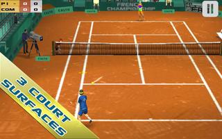 Cross Court Tennis Free स्क्रीनशॉट 2