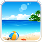 Relax Beach Toon VR Cardboard icône