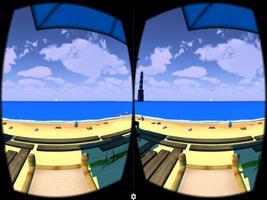 Relax Beach Toon VR Cardboard ポスター