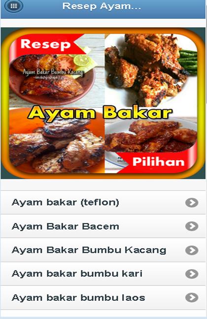 Resep Ayam Bakar Pilihan For Android Apk Download