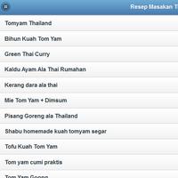 Resep Masakan Thailand Terbaru captura de pantalla 1