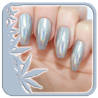 Silber Nagellack Zeichen