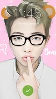 Poster Kpop Bts Cute Bunny Puppy Theme App Lock