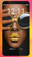 Golden Lips Luxury Fashion Wallpapers App Lock Affiche