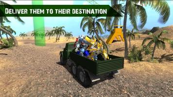 Robot Transporter Truck 3D اسکرین شاٹ 1