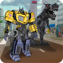 Robot and Dinosaur in City APK