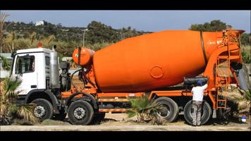 Concrete Mixer Wallpaper Plakat