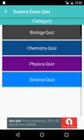 Science Exam Quiz imagem de tela 2