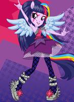 Rainbow Twilight Sparkle Rocks Dress Up Plakat