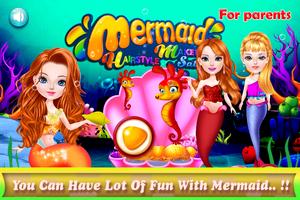 Mermaid Hairstyle Makeup Salon poster