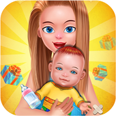 Gives birth baby games icon