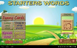 Starters Vocabulary para niños de primaria. постер