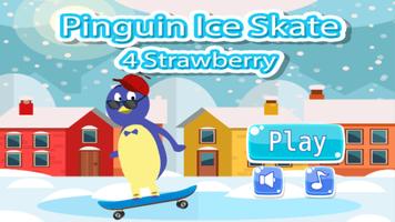Pinguin Ice Skate 4 Strawberry الملصق