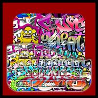 Street Graffiti Keyboard Emoji Theme imagem de tela 2