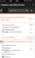 Poster Freshers Job After M.Com