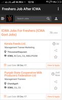 Freshers Job After ICWA ポスター