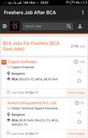 Freshers Job After BCA poster