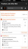 Freshers Job After BEd पोस्टर