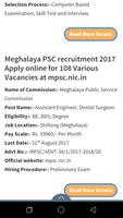 Government Job in Meghalaya اسکرین شاٹ 3