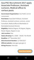 Government Job in Goa Affiche