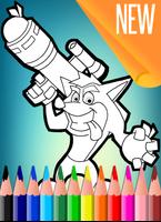 How To Color Crash Bandicoot Affiche