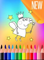 How To Color Peppa Pig (Free Coloring for kids ) Ekran Görüntüsü 1