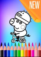 How To Color Peppa Pig (Free Coloring for kids ) Ekran Görüntüsü 3