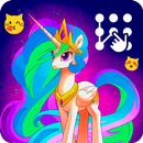 Celestia Unicorn Princess Pony Pattern Lock Pin APK