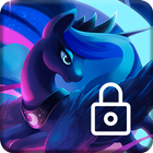 Little Unicorns Pony HD Image Lock Password PIN आइकन